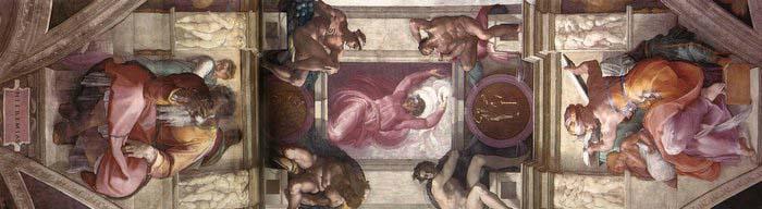 Michelangelo Buonarroti The ninth bay of the ceiling oil painting picture